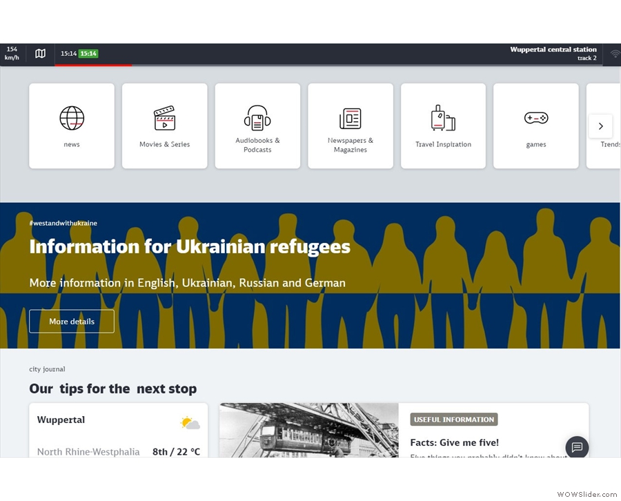 There's a host of different sections, including information for Ukrainian refugees...