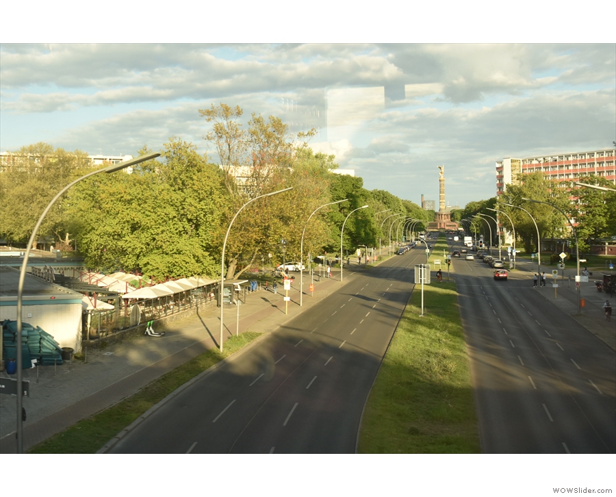 ... and here crossing Altonaer Strße, both with views of the Siegessäule (Victory Column).