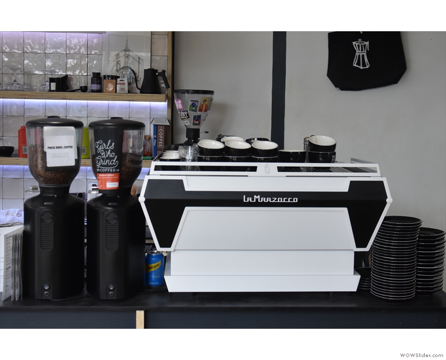 Talking of which, the right-hand end of the counter is where you'll find the KB90 espresso...