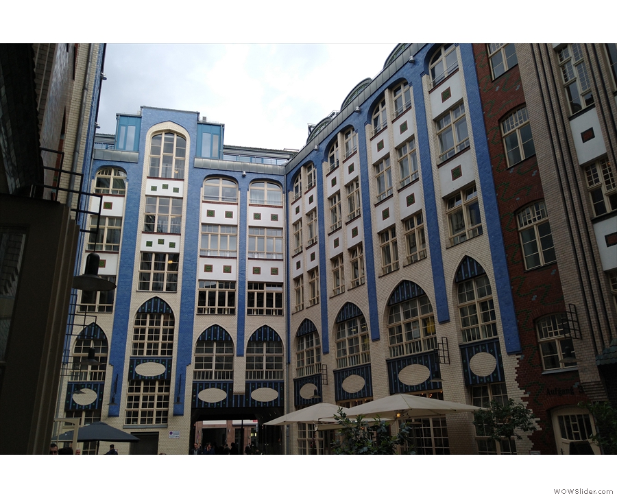 ... pausing along the way to admire the Art Nouveau façades...