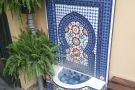 ... Ben Rahim's Tunisian roots, as does this awesome tiled fountain by the door.