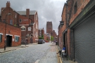 The delightful, cobbled Pilgrim Street in Liverpool, home of COFFI.