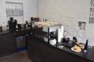 ... before giving way to the counter at the back. You'll find the espresso machine here...