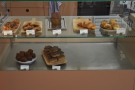 The cakes and pastries in more detail.