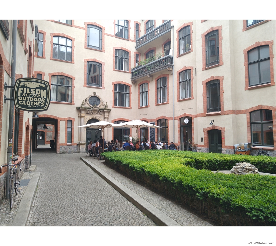 Finally, it was back to this courtyard in the heart of Mitte to visit Father Carpenter...