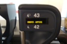 ... while the seat numbers and reservations in the seat casing are very easy to read!