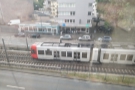 ... this view from my hotel, overlooking the trams entering/leaving the tunnel.