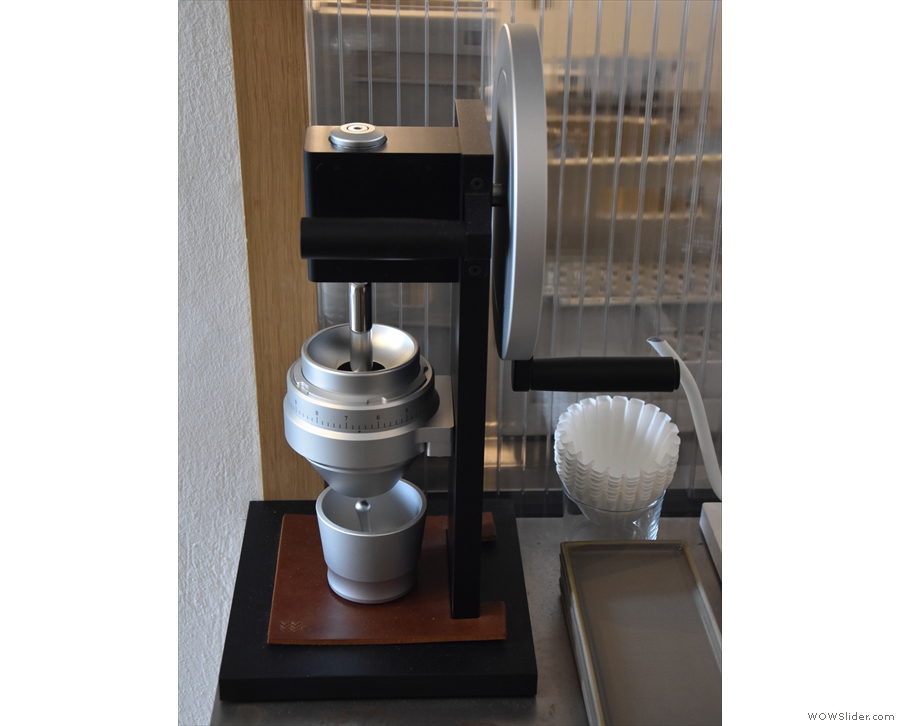 ... hand-grinder isn't currently used, but was bought to allow customers to grind their...