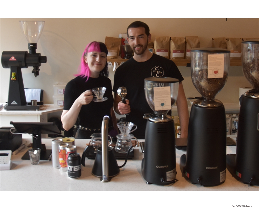 However, I'll leave you with a better picture of Bex and Ben, my lovely baristas.