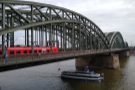 And off it goes, just as a boat comes under the bridge. The Rhine is a busy river.
