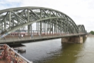 Naturally, I decided to walk across the Hohenzollern Bridge, which carries the train tracks...