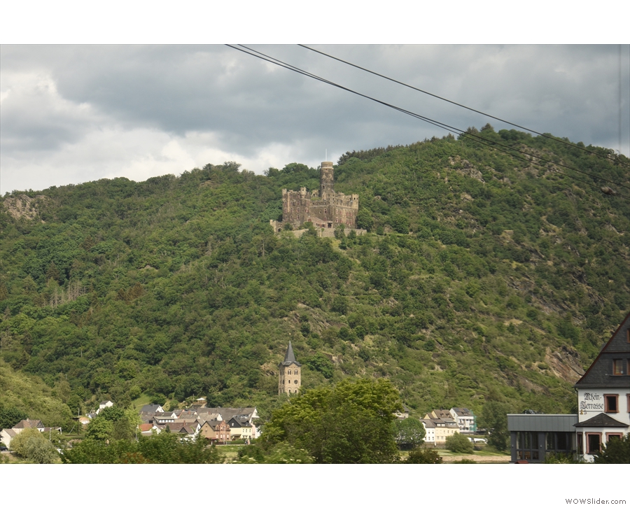 ... above which is another medieval castle, Burg Maus (Mouse Castle).