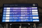 At the top, I check the departure board. Mine is the 19:20 to Münster, platform 3...