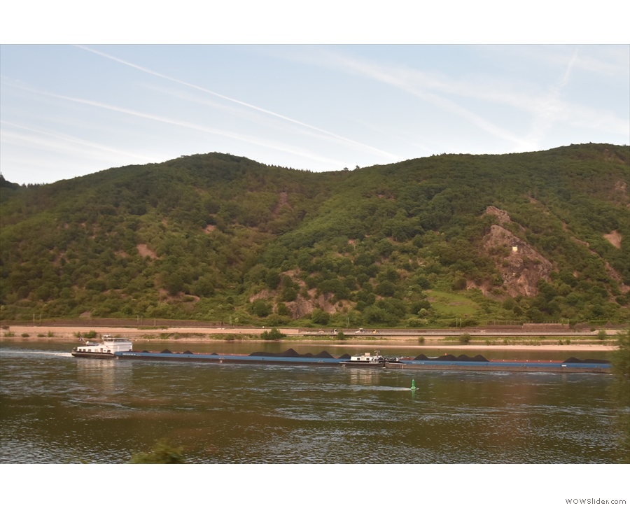 ... and more traffic on the Rhine itself...