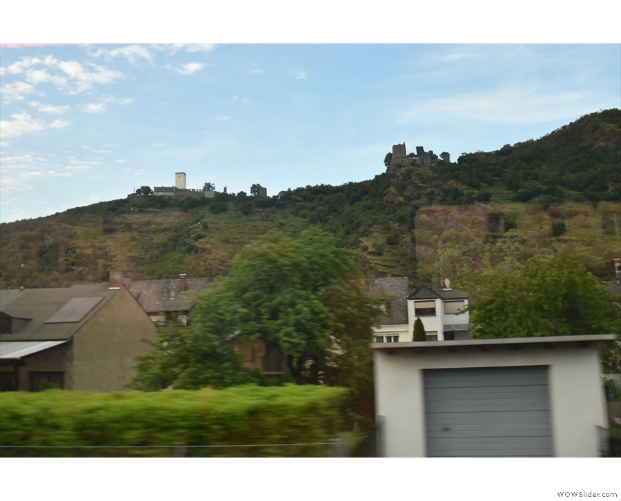 ... Sterrenberg Castle (white tower on the left) and Castle Liebenstein (on the right).