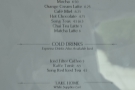 There's the hot drinks menu...