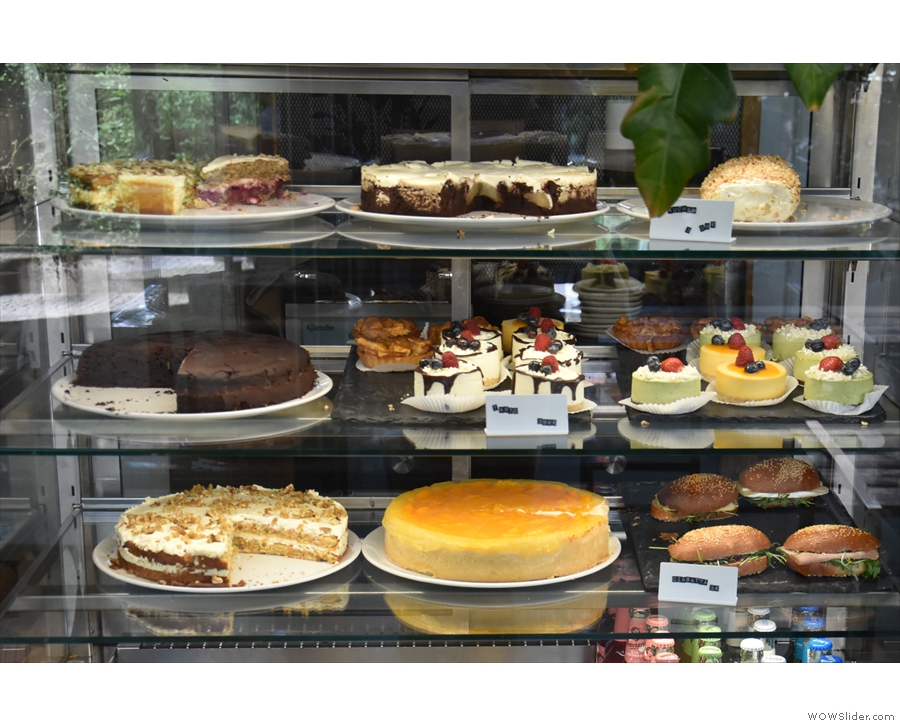 ... the doors. The cakes, meanwhile, are in this display cabinet to the right...