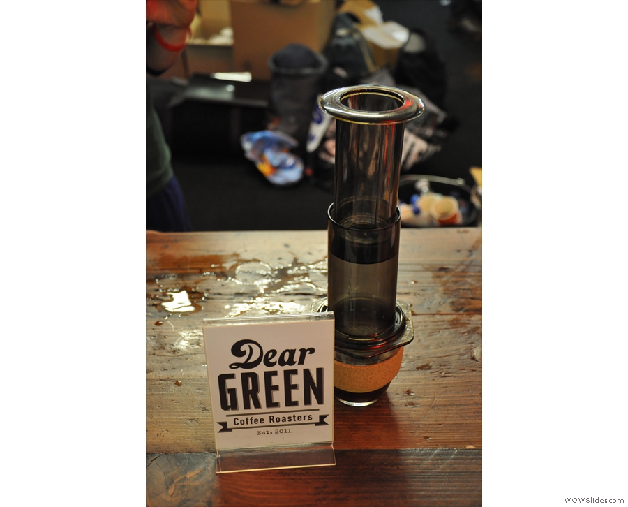 Let's start with Dear Green, shown here at the London Coffee Festival.