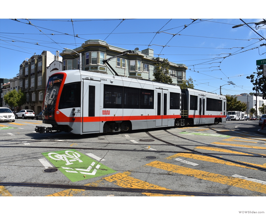 Mind you, my view was often obscured by passing Muni streetcars. Some are modern...