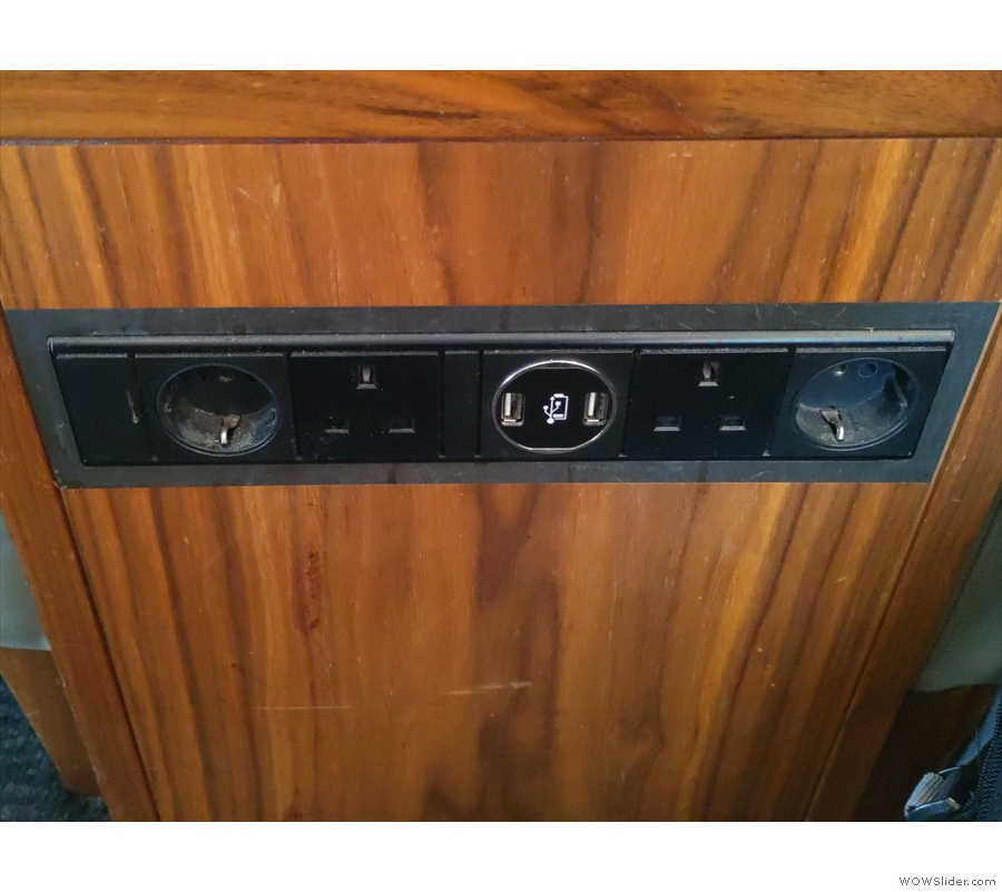 ... that it has the all-important power outlets.