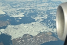The clouds were kind to me, so I got some good views of the islands and sea ice...