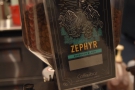 The Zephyr blend is always on espresso (along with decaf) with all the shots...