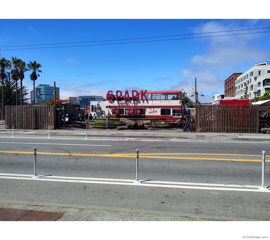 Spark Social SF, seen from across 4th Street in the Mission Bay/SOMA neighbourhoods.