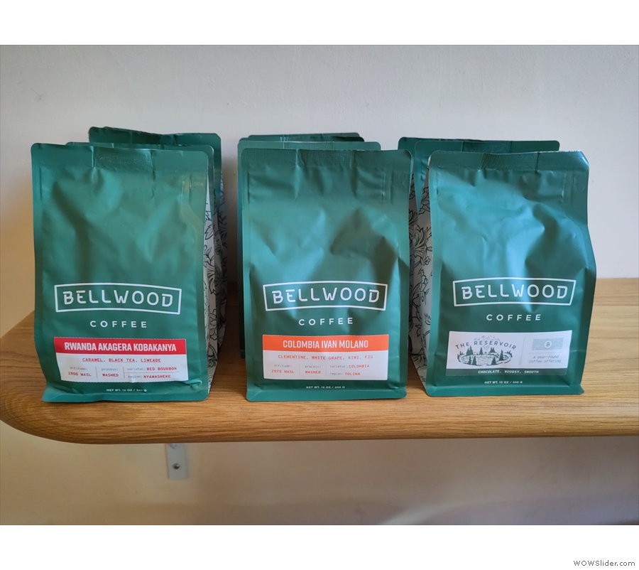 ... side, where there's a small range of retail bags of coffee from Bellwood.
