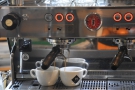 ... counter is that you can stand at the back and watch the espresso extracting.