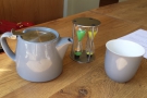 Kate's tea, meanwhile, arrives with its own set of timers (yes, we were told which one to use)