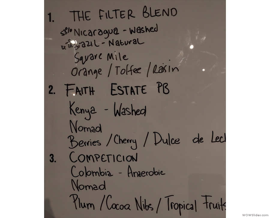 ... and from the filter menu, with Nomad joining Square Mile (which owns Prufrock).