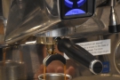 ... while you can watch the espresso extracting down below...