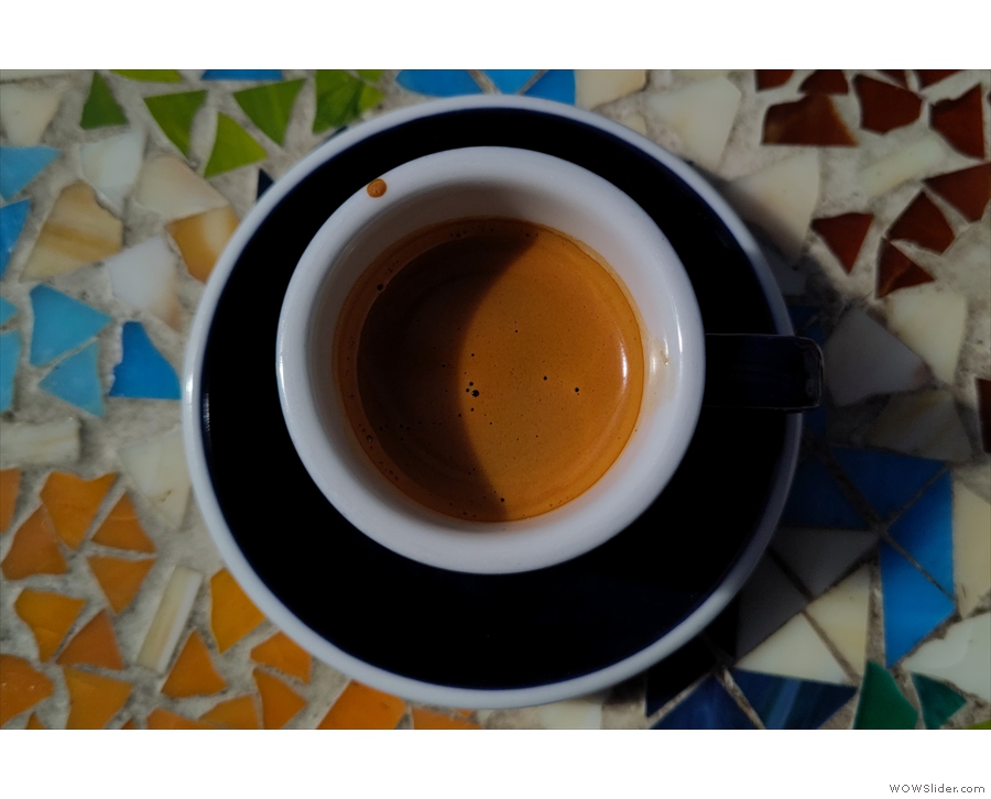 I'll leave you with this view of my espresso, which was as good as it looks.
