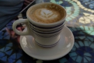 I only managed to capture my coffee on camera, first a cortado from the first visit...