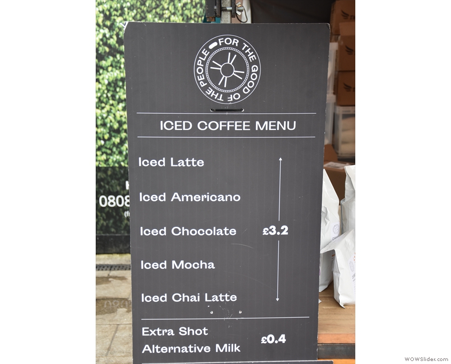 Meanwhile, the iced drinks are above that. Again, I like the pricing structure.