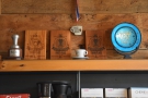 ... while the top of the unit is home to various barista champion trophies.