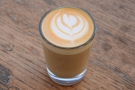 My cortado, meanwhile, was served in a glass...