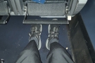 Behold my legroom! If anything, the footrest is too far away!