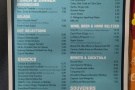 The café car menu is standard across all Amtrak's services. I unintentionally ordered...
