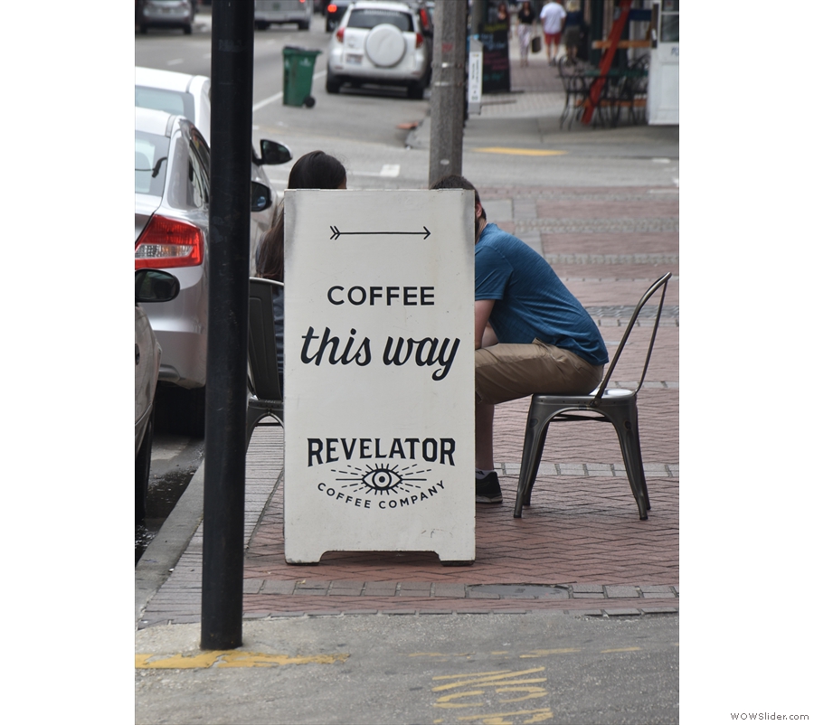 Here it is from a slightly drier day back in 2019, when I first visited Revelator Coffee.