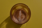 ... latte art, which survived all the way to the bottom of the glass.