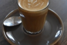 Let's start with Elephant Coffee and this cortado, made with the Dé Jà Brew house blend.