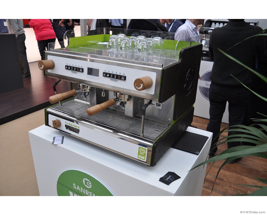... and the Verde, a green (and not just in colour) espresso machine.