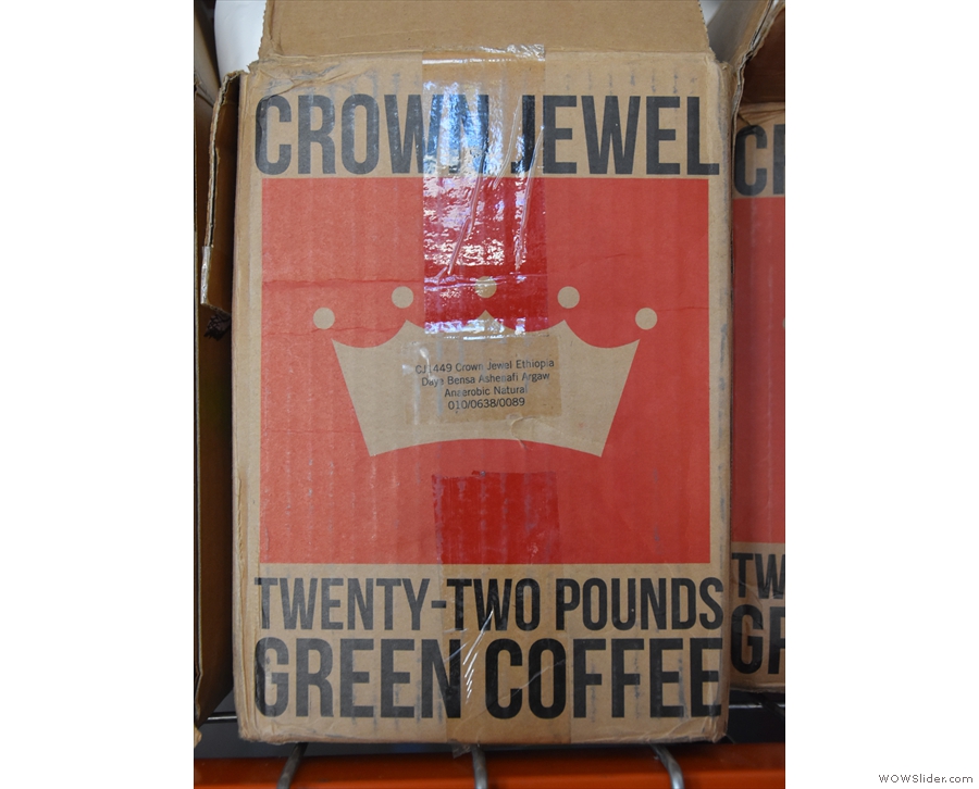 ... some of these limited edition boxes from Royal Coffee in Oakland.