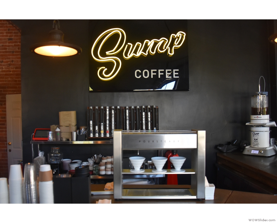 As well as espresso, there are six more single-origins on pour-over. Sump uses the...