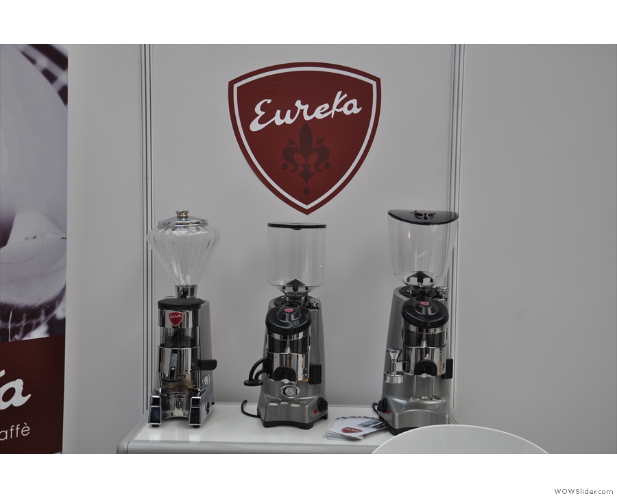 Terone was sharing the stand with Eureka Grinders who have some lovely looking machines!