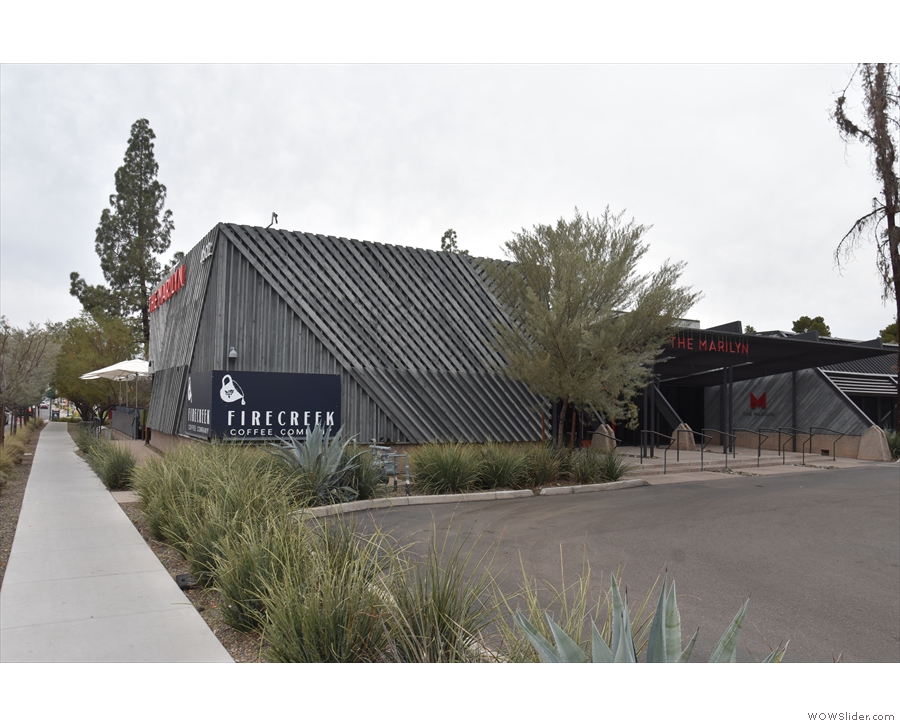 As you can see from the signs, it's home to Firecreek Coffee, it's first venture in Phoenix.