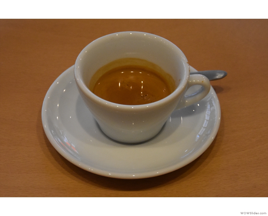... with this espresso, which I had on my final visit the following Monday.