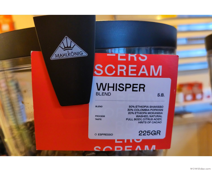 You can have the Whisper seasonal blend or...