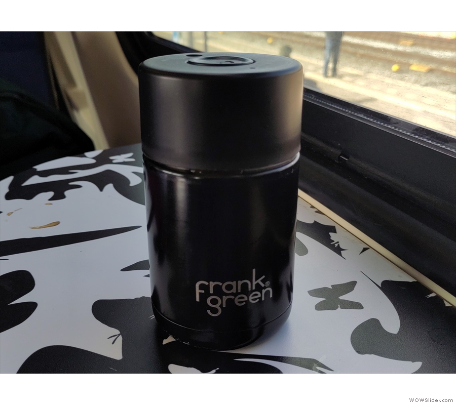 ... which I took with me in my Frank Green ceramic cup to enjoy on the train.